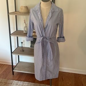 Calvin Klein blue striped summer dress / shirtdress